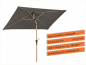 Preview: Schneider Stahl Kurbelschirm Cordoba 230x150cm knickbar Stock 38mm Anthrazit